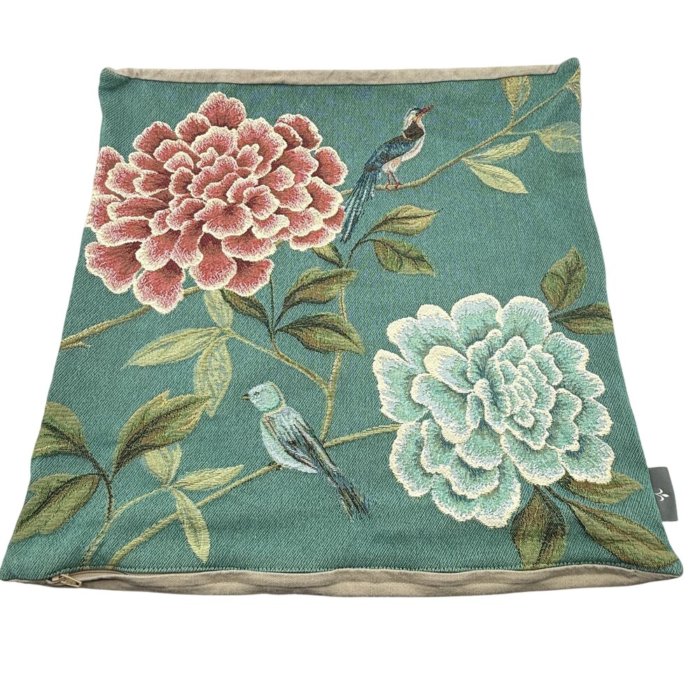 Art De Lys French Country Tapestry Pillow Cover Pair (2) 18x18 Floral France